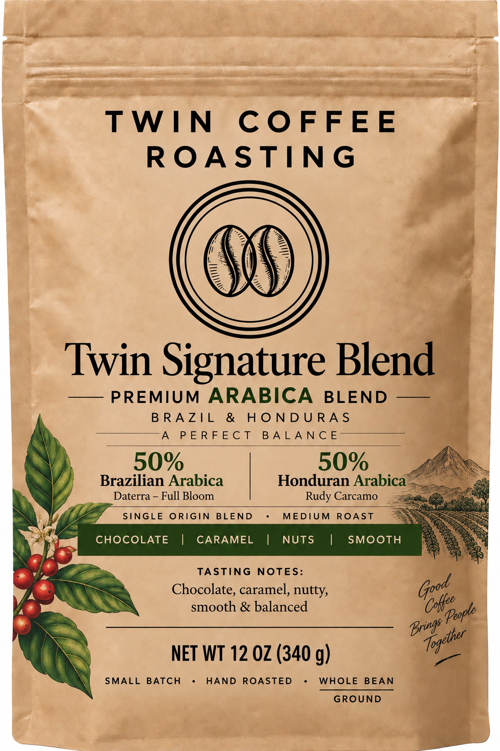 Twin Signature Blend - 50% Brazil 50% Honduras - Premium Arabica